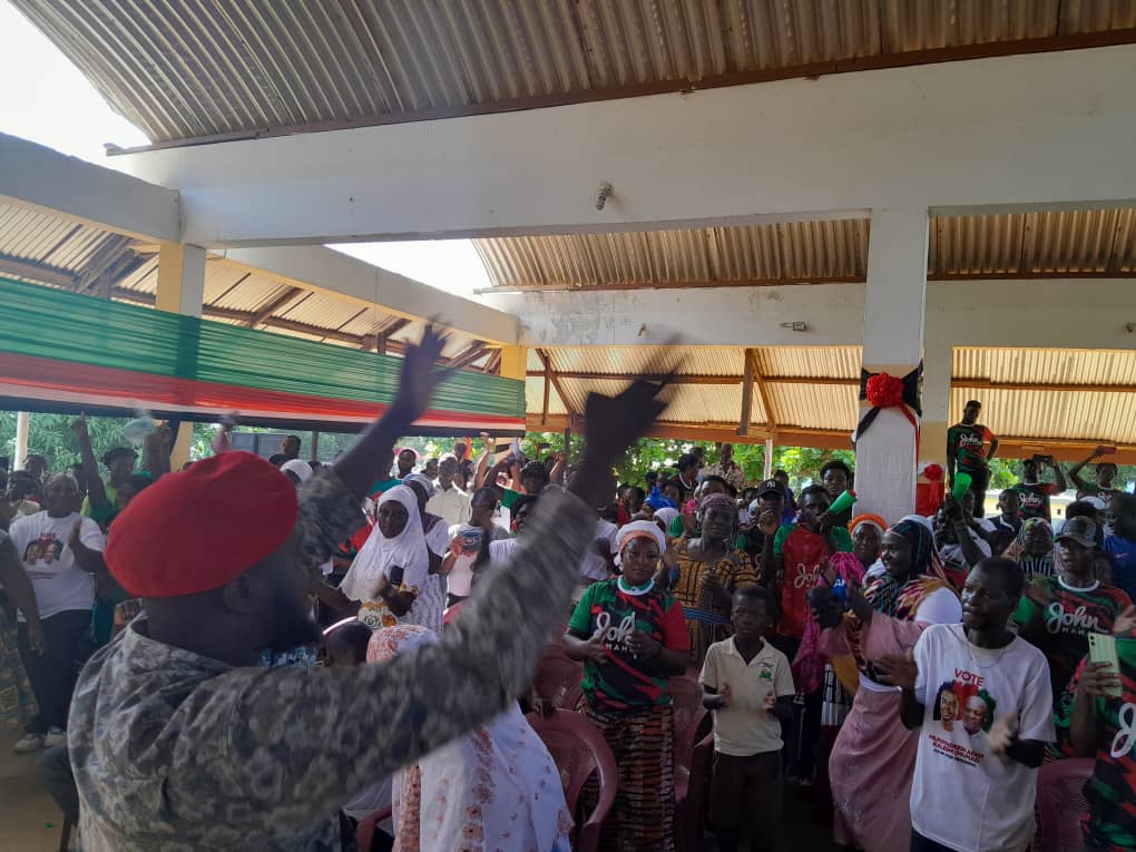 Deputy National Communications Officer, Malik Basintale, Day One Community Engagement with Kojo Danquah, Eastern Regional Communication Officer in Mpraeso Constituency 2 Obuaba